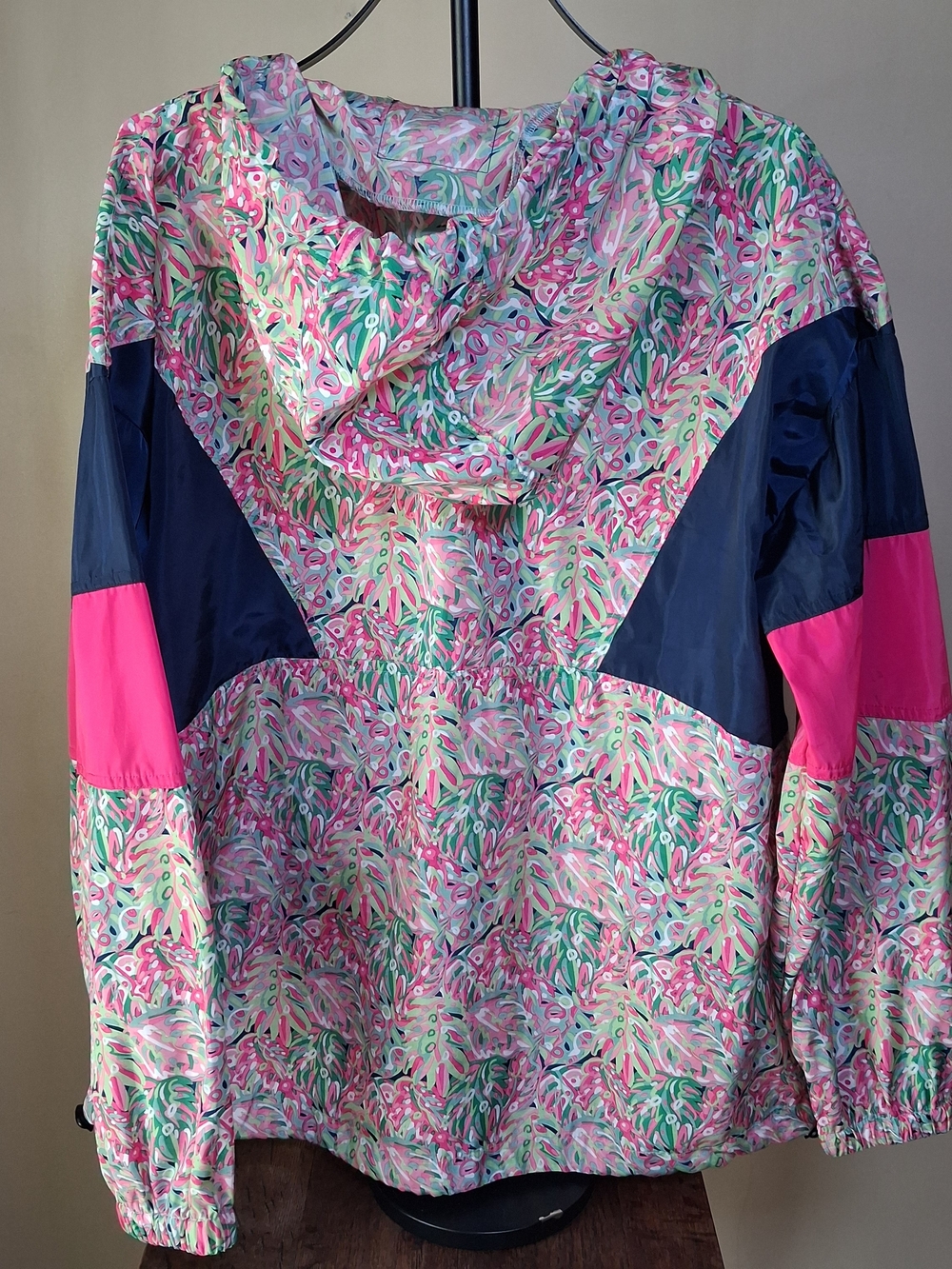 SIMPLY SOUTHERN Women's Rain Forest Pullover Hooded Rain Jacket; Size XL - Picture 5 of 7